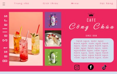 Landing Page cho một quán cà phê bánh bèo