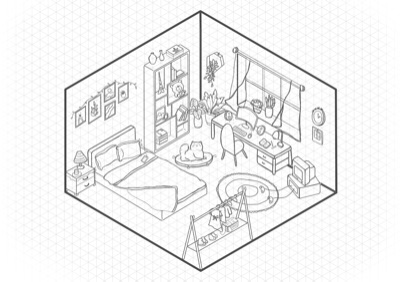 Bedroom isometric