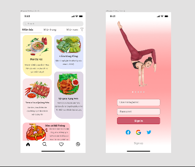 BTVN #2: Thiết kế mới 02 màn hình mobile có chứa Card