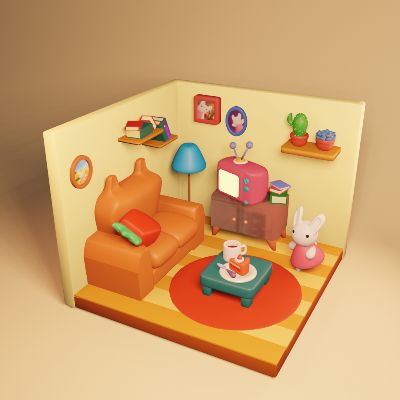 Isomestric Cute Room