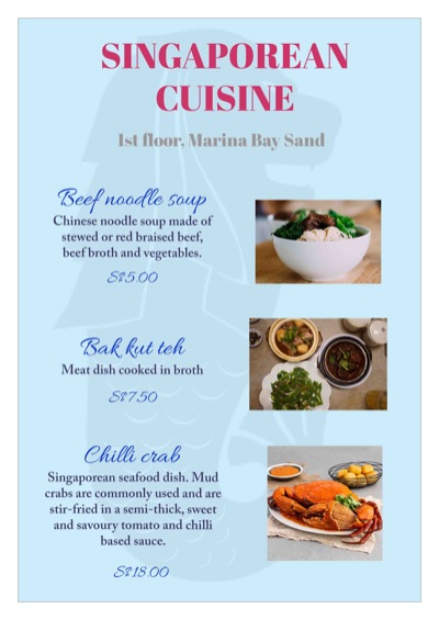 Thiết kế menu