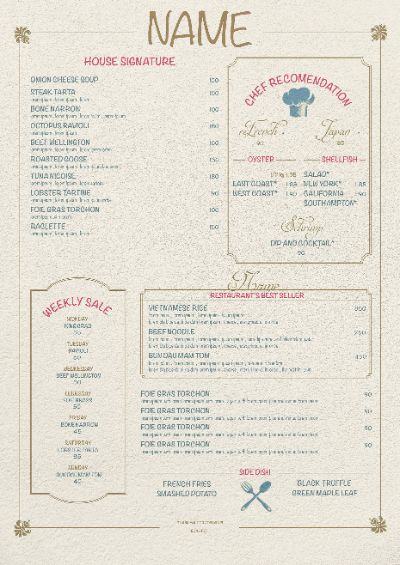 MENU POSTER