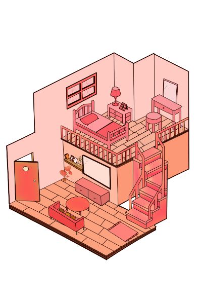 Ngôi nhà isometric