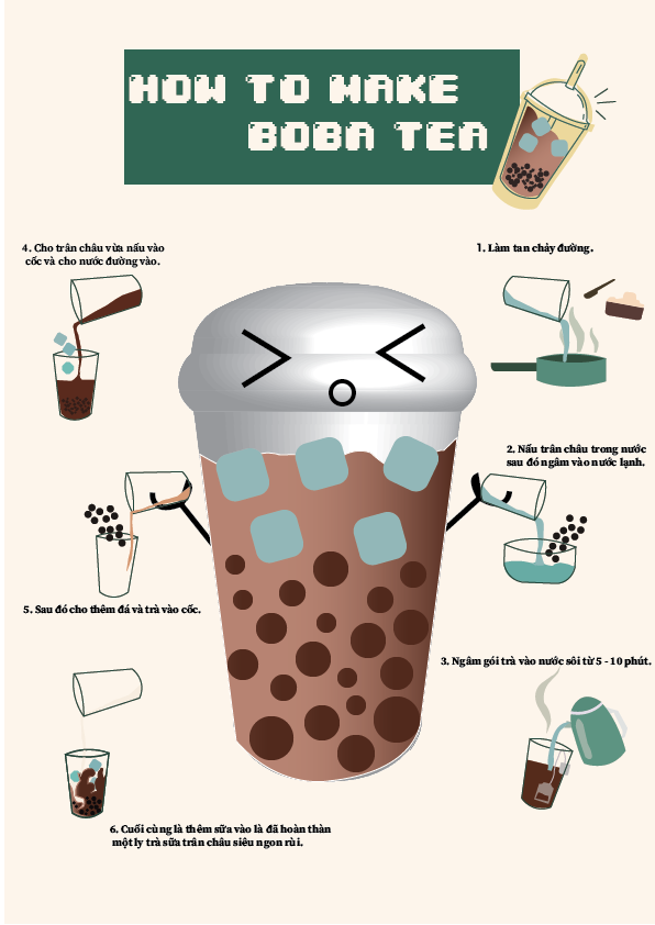 cach lam trà sữa trân châu