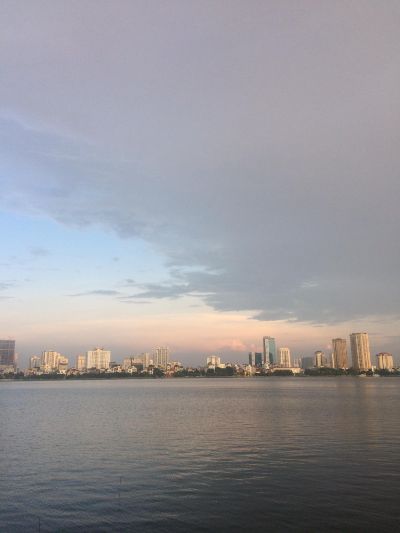 Hồ Tây khi xế chiều