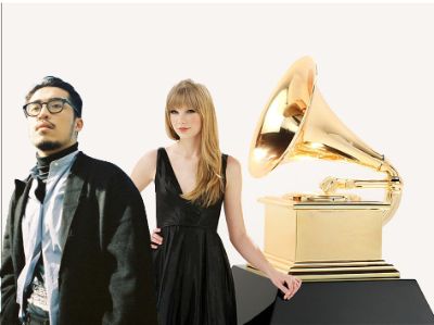 Vũ vui vẻ nhận giải Grammy cùng Taylor