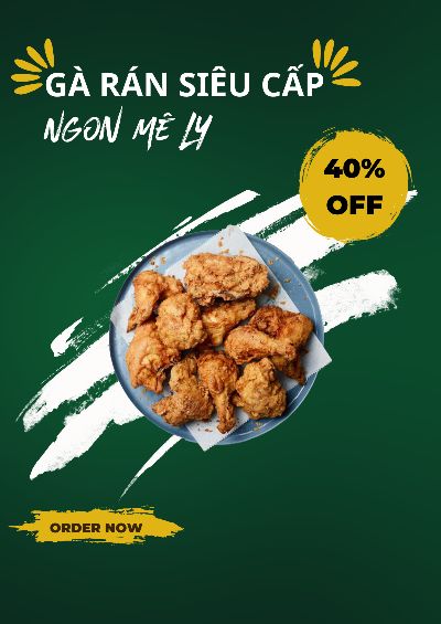 Poster quảng cáo món gà rán