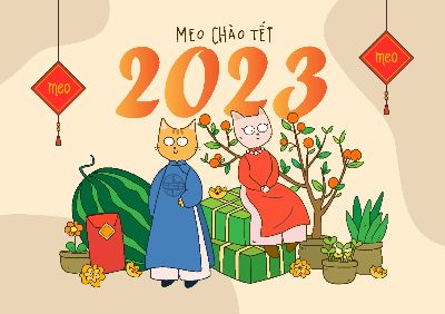 Bài cuối kì - Thiết kế bìa lịch tết 2023