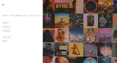 retro CD shop web