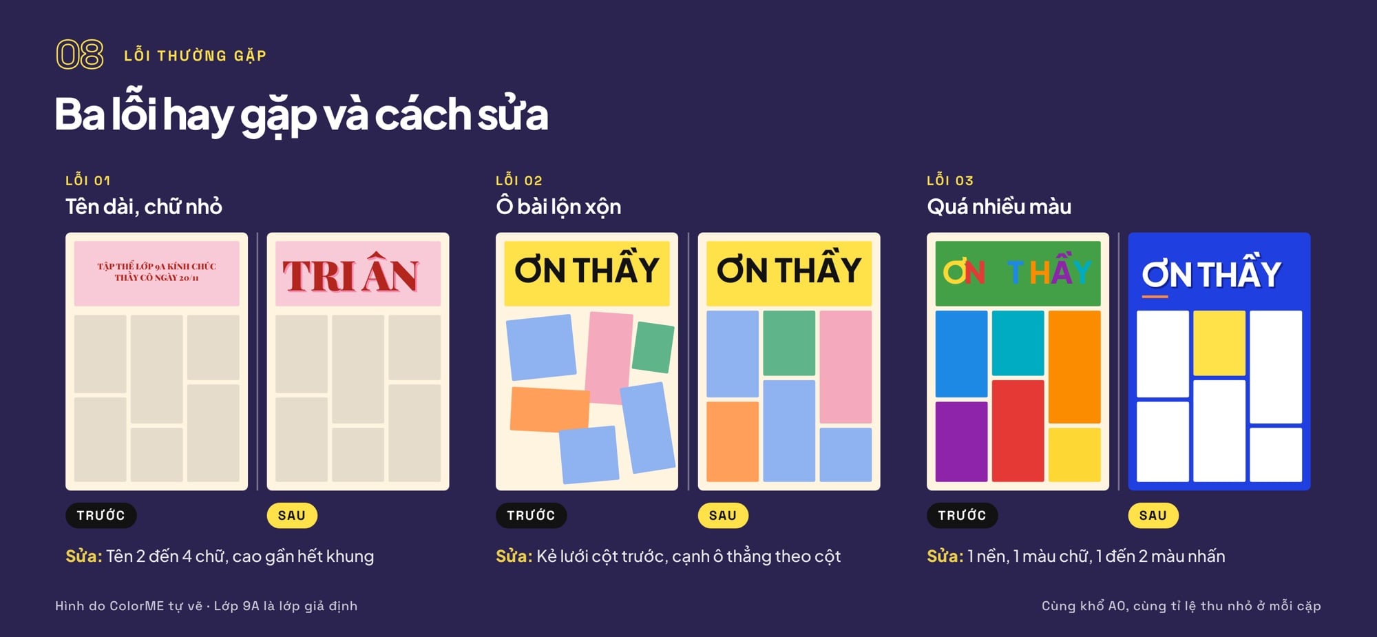 Lỗi thường gặp khi làm báo tường và cách sửa