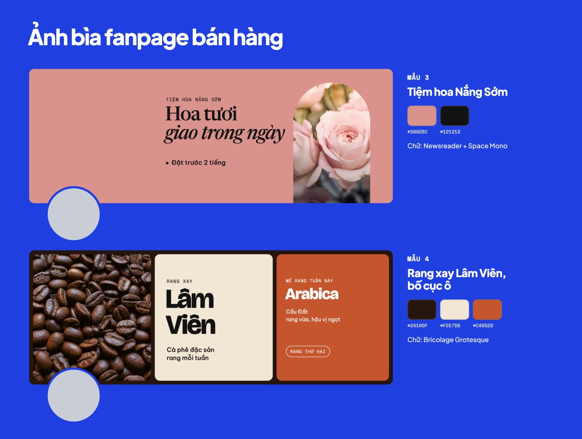 Mẫu ảnh bìa Facebook cho fanpage bán hàng