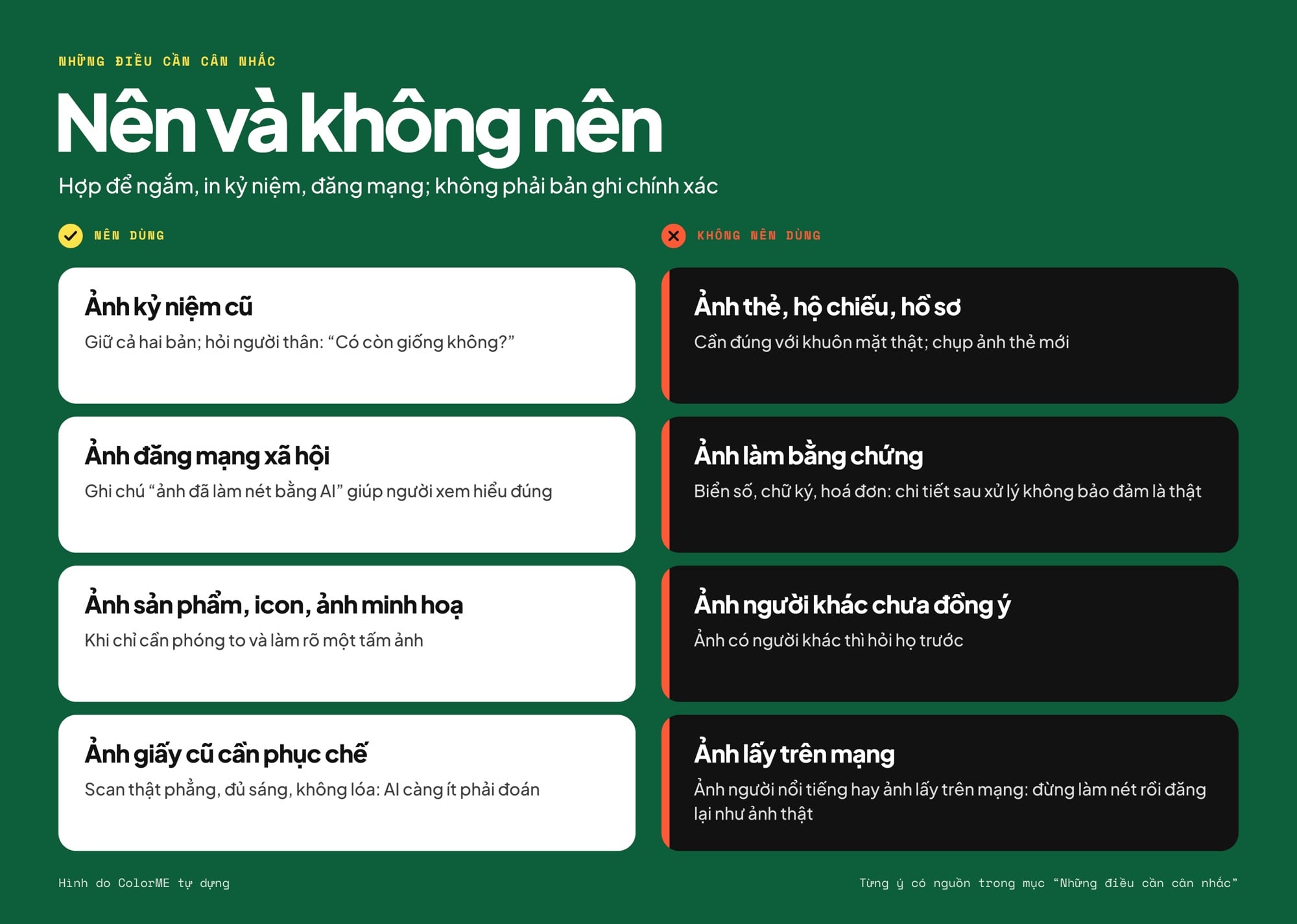 Khi nào nên và không nên làm nét ảnh bằng AI