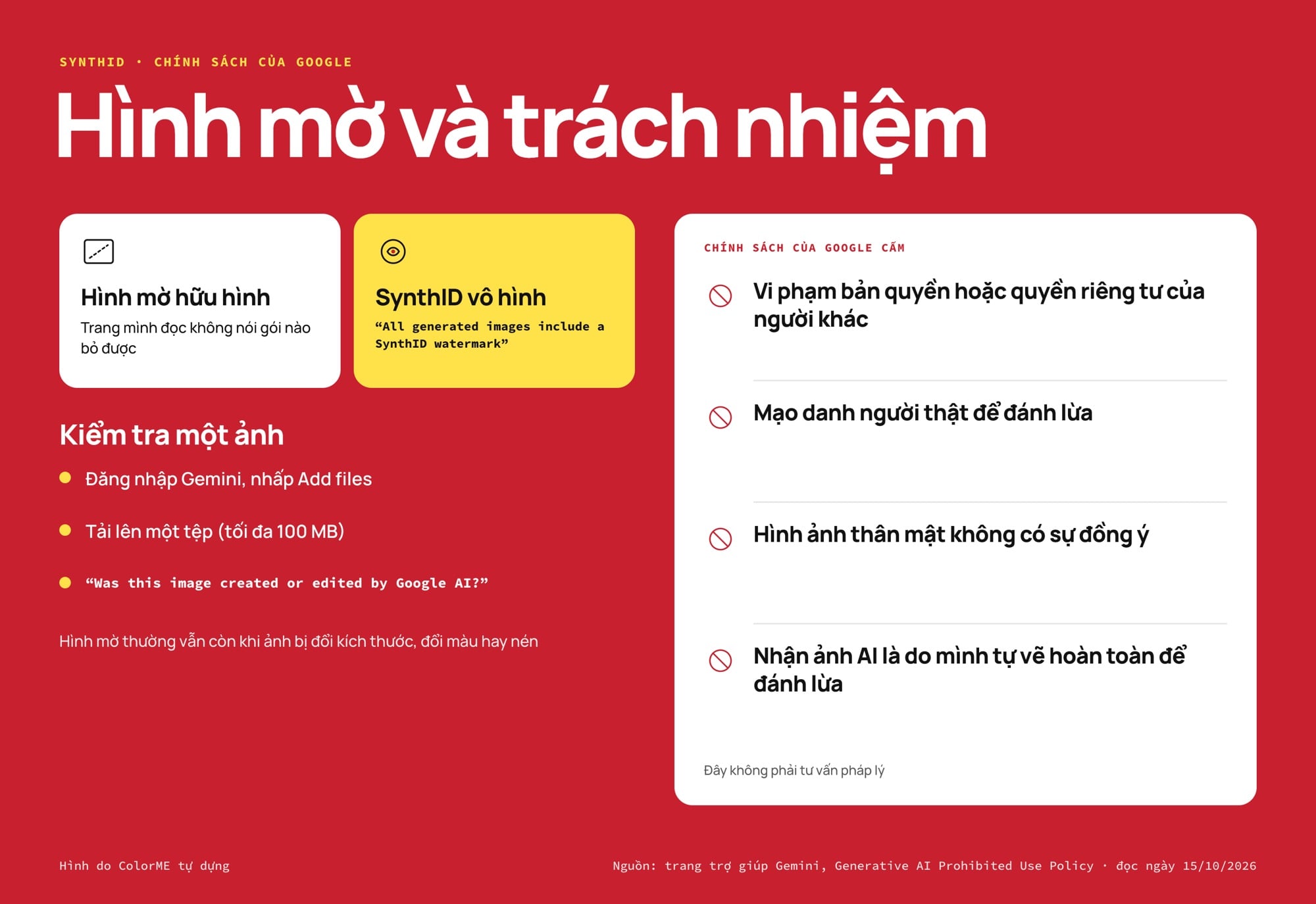 SynthID, cách kiểm tra ảnh AI và chính sách dùng Gemini tạo ảnh có trách nhiệm