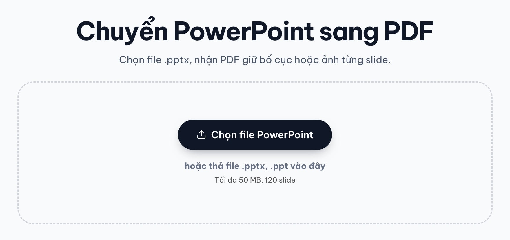 Công cụ chuyển PowerPoint sang PDF online của ColorME