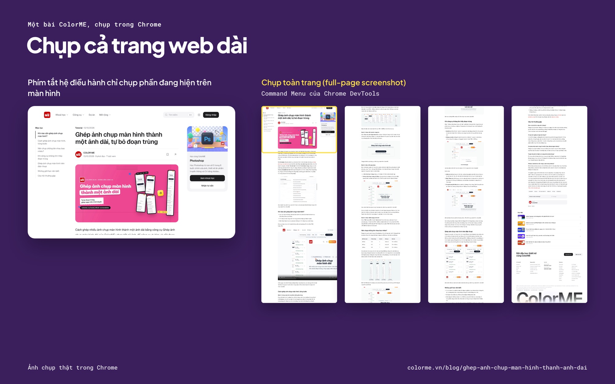 Chụp phần đang thấy và chụp cả trang web dài