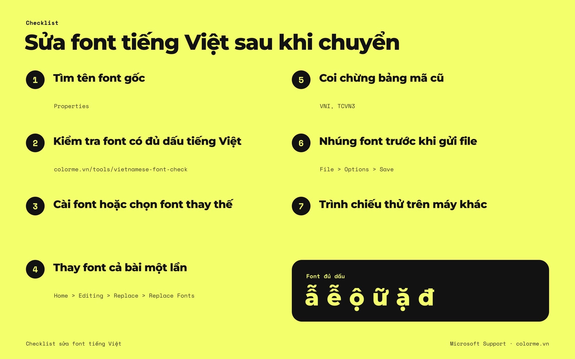 Kiểm tra font tiếng Việt trước khi thay font trong PowerPoint