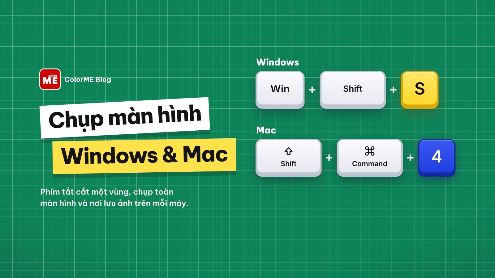 Cách chụp, cắt màn hình máy tính Windows và Mac (kèm phím tắt)