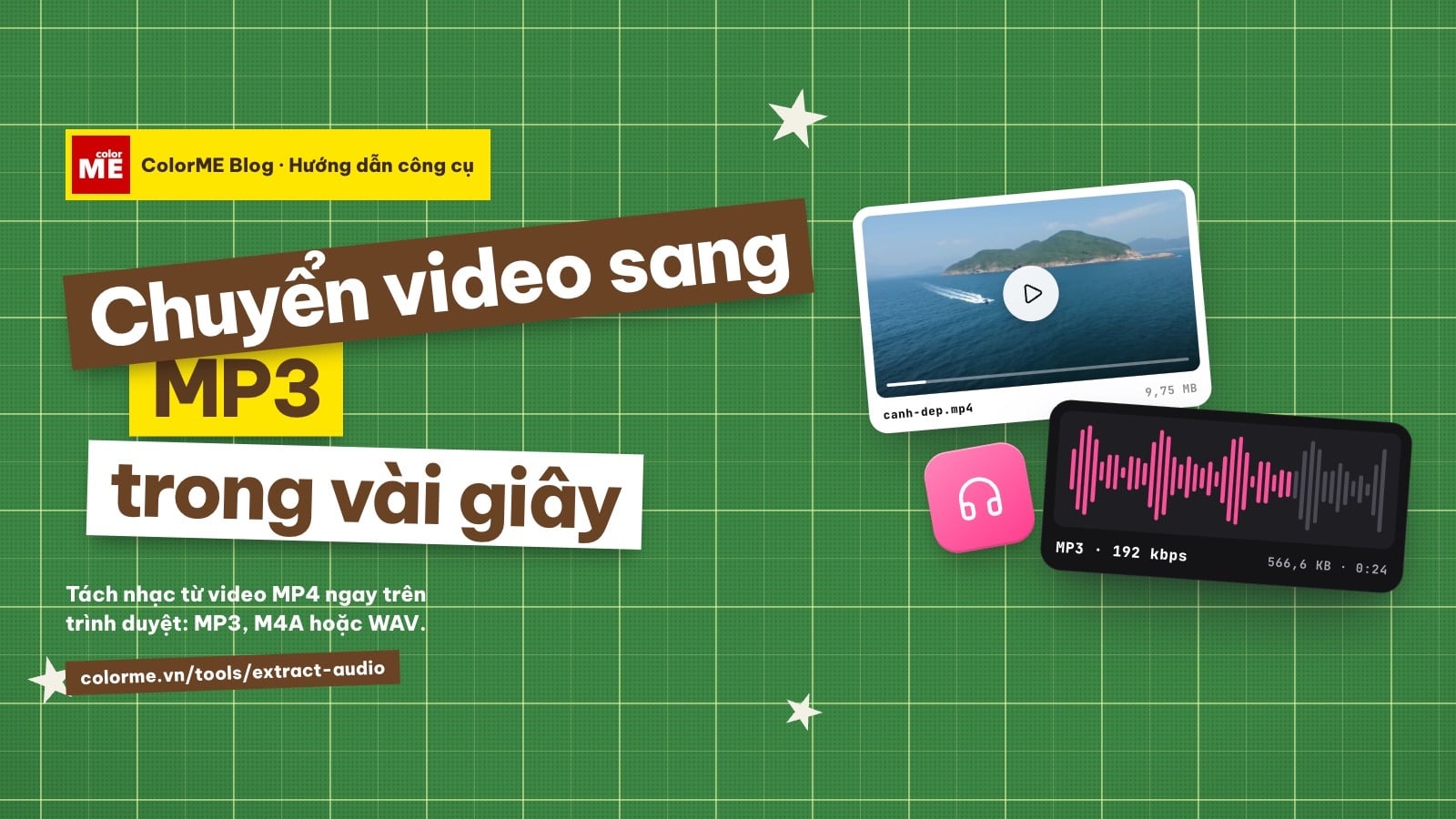 Chuyển video sang MP3 online miễn phí: tách nhạc từ video MP4 trong vài giây