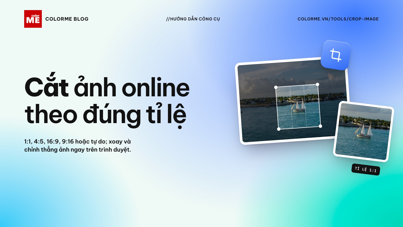 Cắt ảnh online miễn phí: cắt ảnh theo tỉ lệ, kích thước, xoay và chỉnh thẳng ảnh