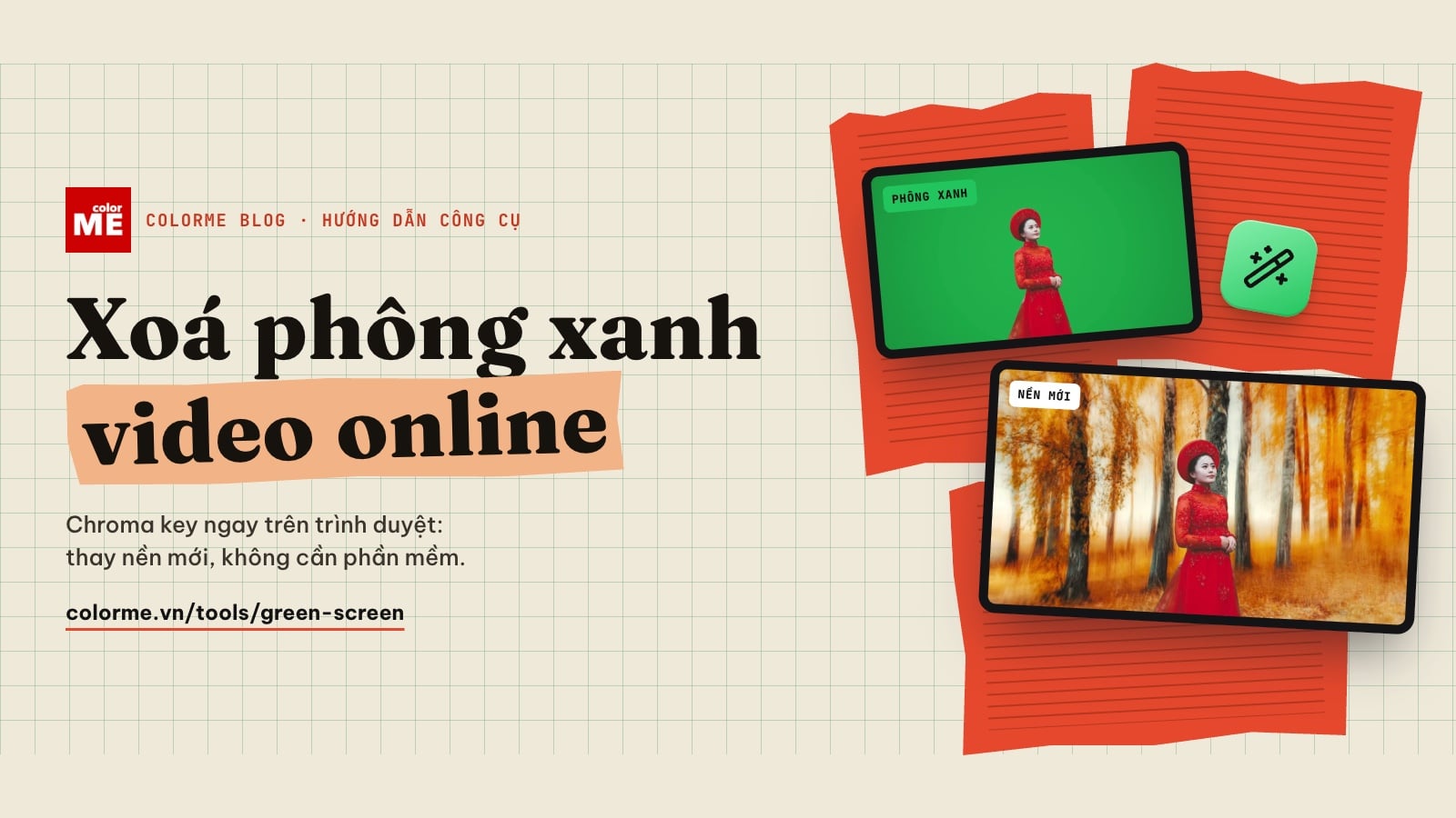 Xoá phông xanh video online (chroma key) không cần phần mềm