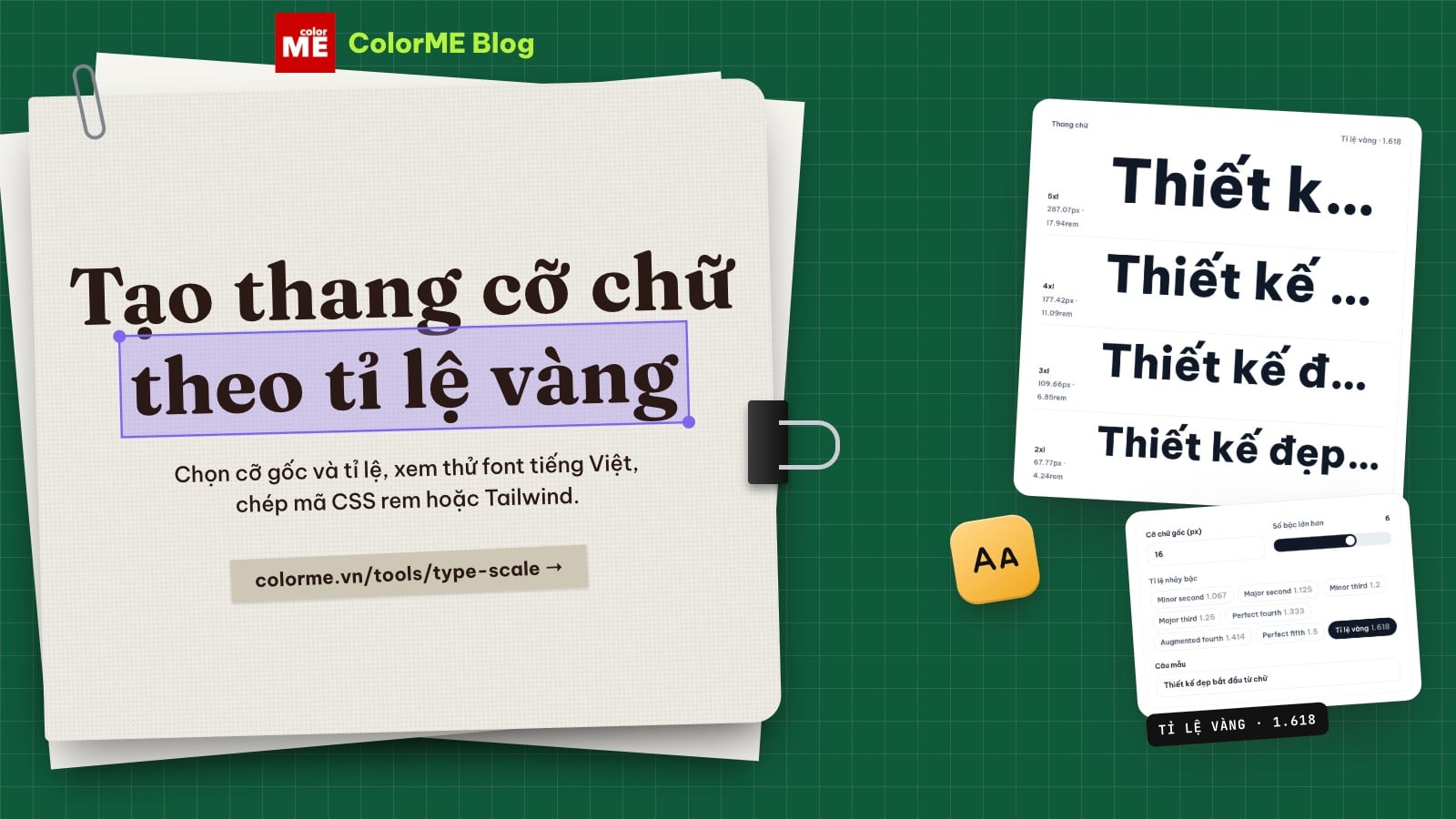 Tạo thang cỡ chữ (type scale) theo tỉ lệ vàng cho web và Figma