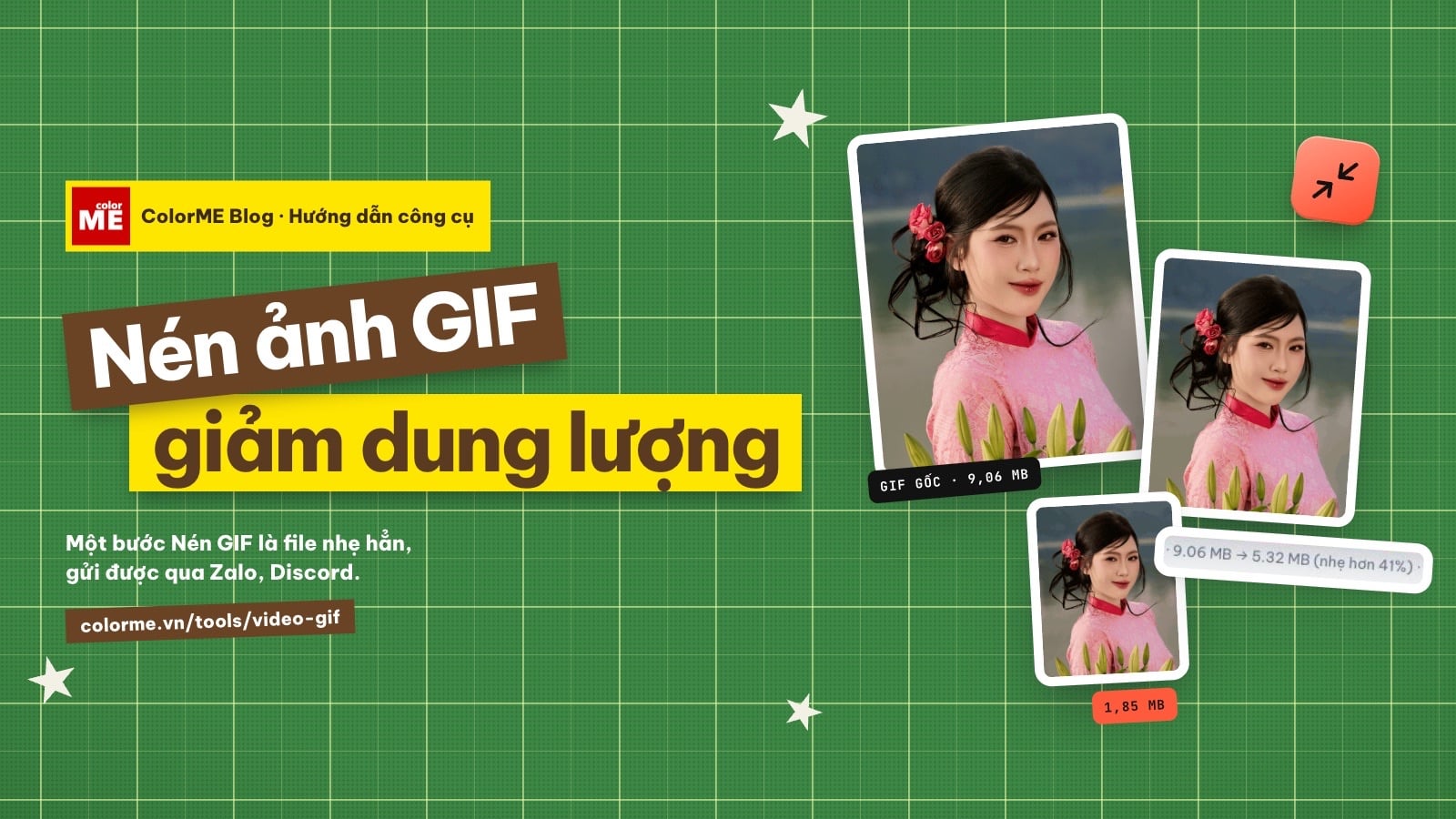 Nén GIF, giảm dung lượng ảnh GIF để gửi Zalo, Discord