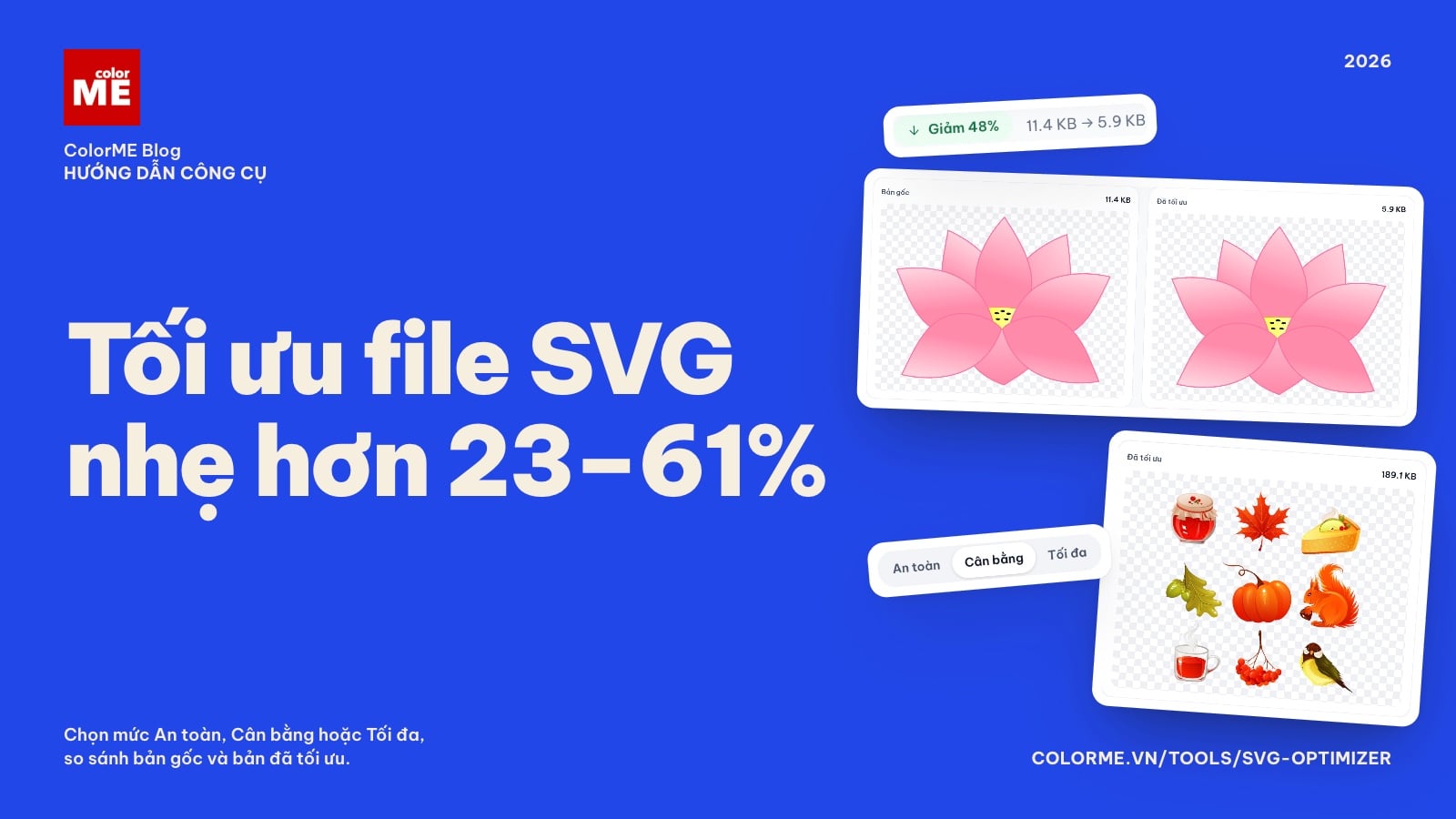 Tối ưu file SVG: giảm 23–61% dung lượng file Illustrator, Inkscape
