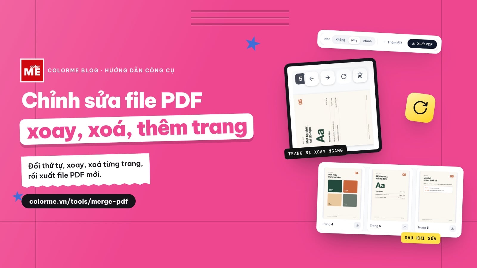 Cách chỉnh sửa file PDF miễn phí: sửa chữ, thêm, xoá, xoay trang