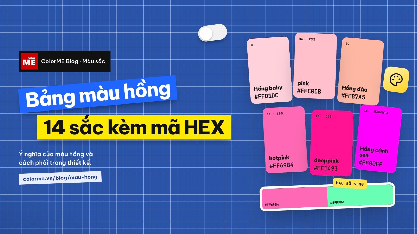 Màu hồng: bảng mã màu, ý nghĩa và cách phối trong thiết kế