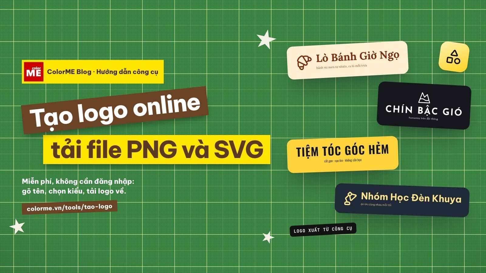 Cách tạo logo online miễn phí, không cần đăng nhập: tải PNG, SVG