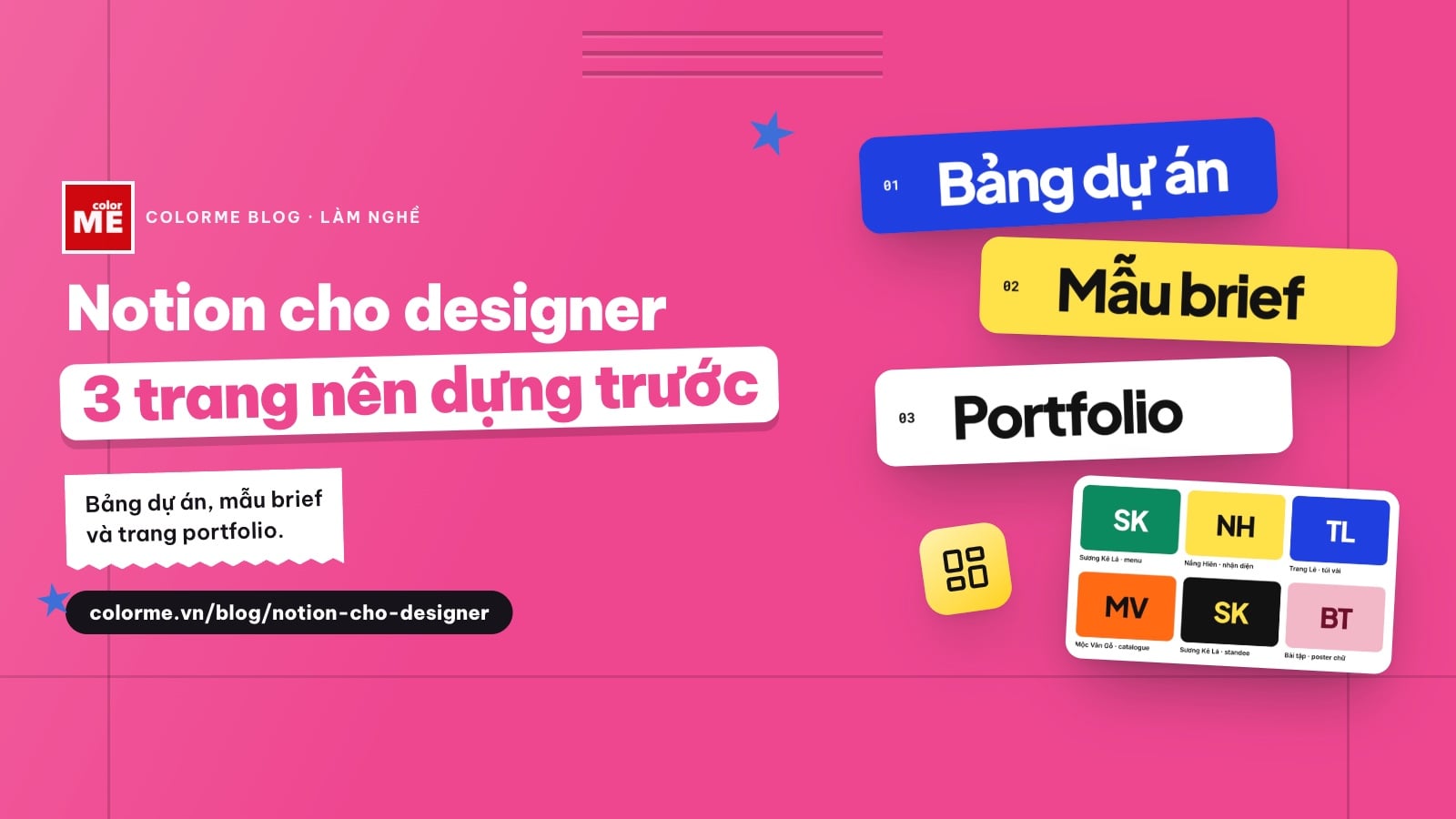 Notion cho designer: quản lý dự án, brief và làm portfolio