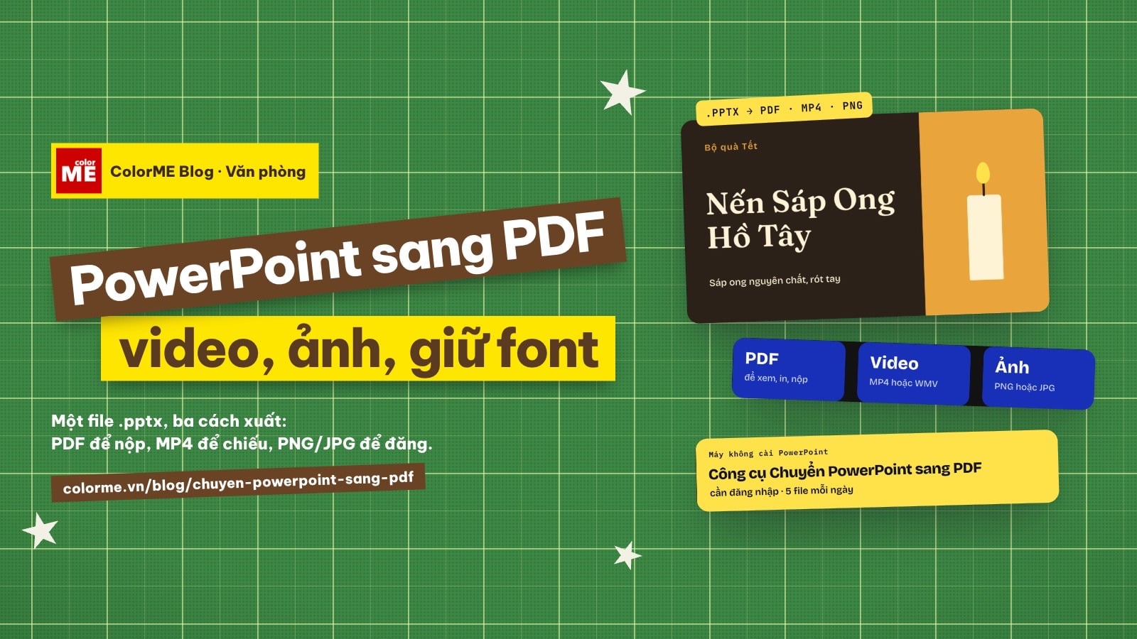 Cách chuyển PowerPoint sang PDF, video, ảnh giữ nguyên font