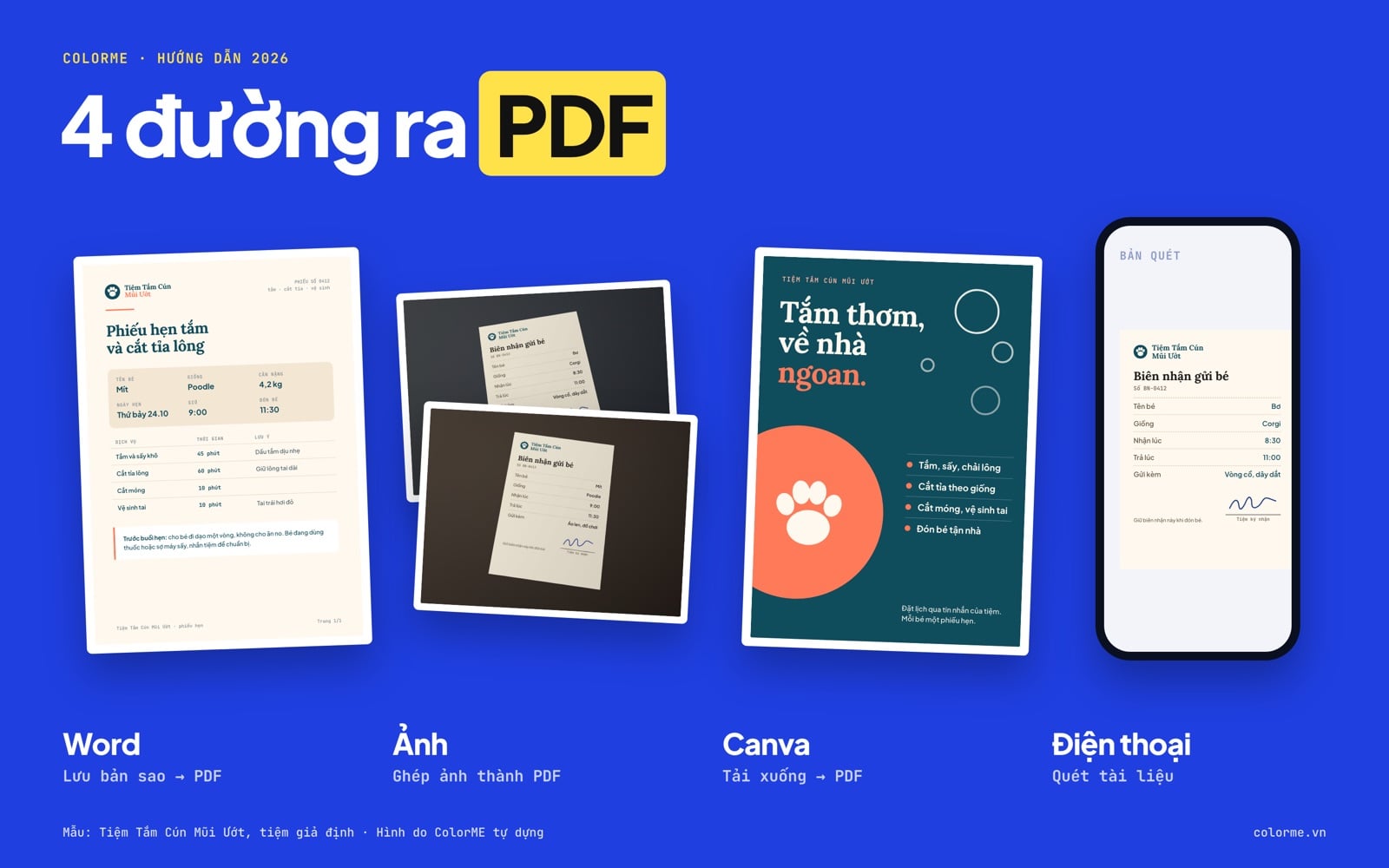 Cách tạo file PDF từ Word, ảnh, Canva và điện thoại