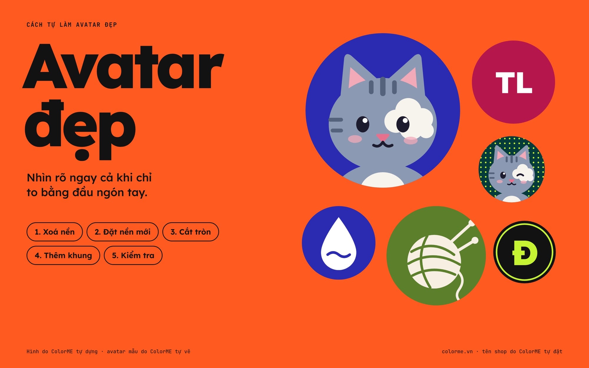 6 mẫu avatar đẹp tự làm: nhân vật tự vẽ, chữ cái đầu, logo shop