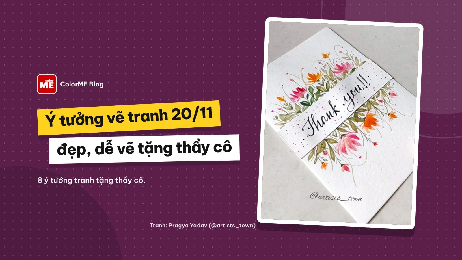 Ý tưởng vẽ tranh 20/11 đẹp, dễ vẽ tặng thầy cô