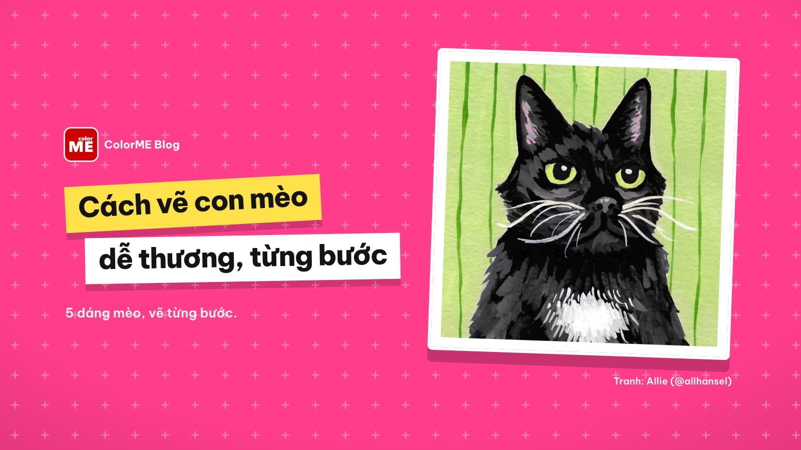 Cách vẽ con mèo dễ thương: 5 dáng mèo từng bước