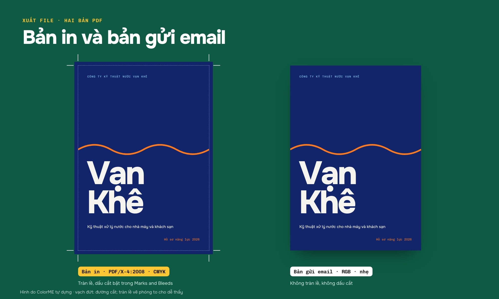 PDF bản in và PDF gửi email của hồ sơ năng lực