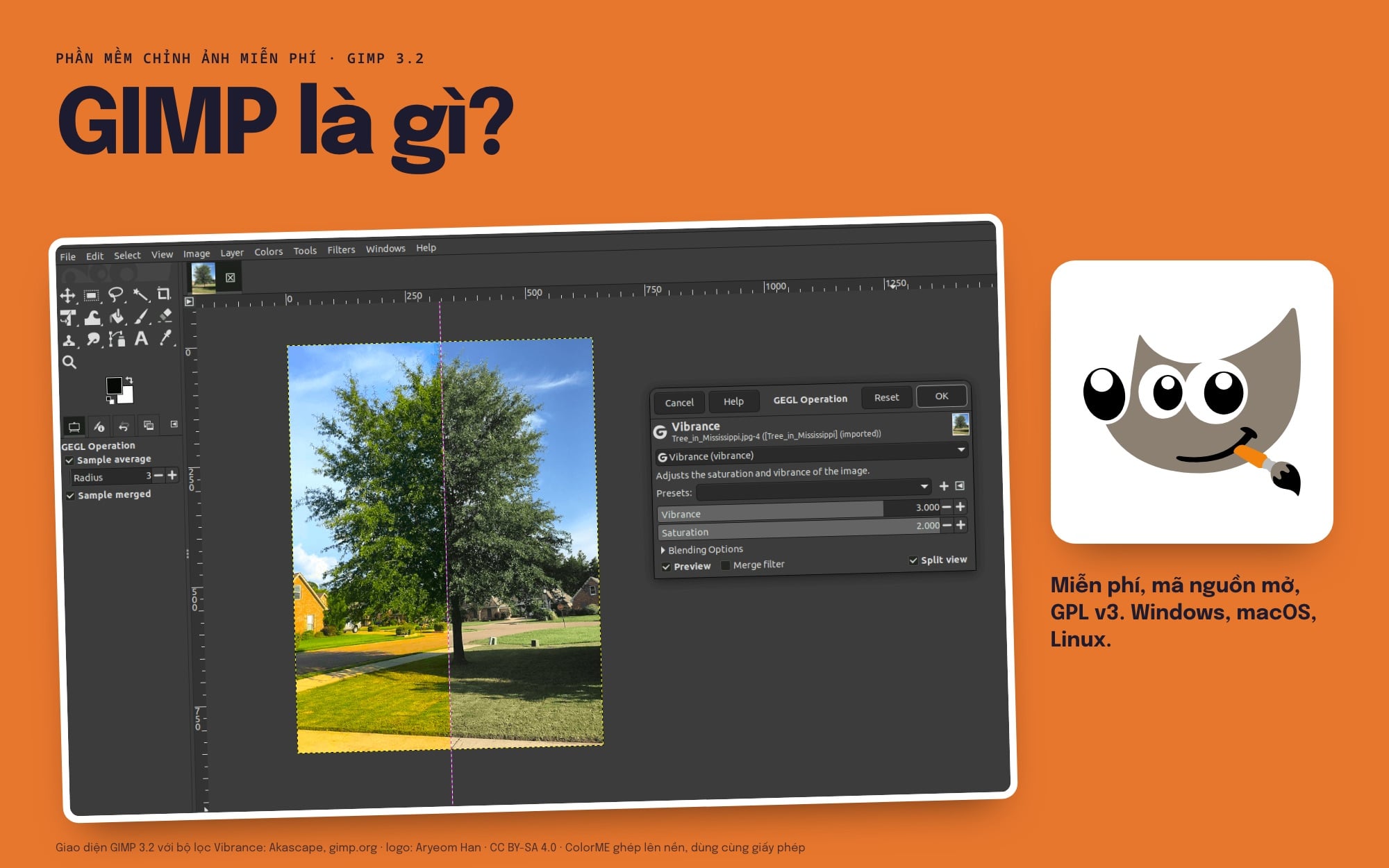 GIMP là gì: giao diện GIMP 3.2
