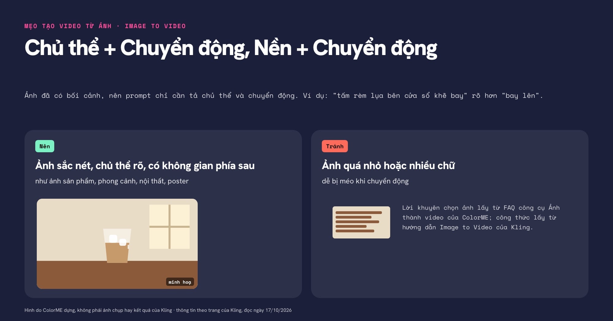 Mẹo tạo video từ ảnh bằng Kling