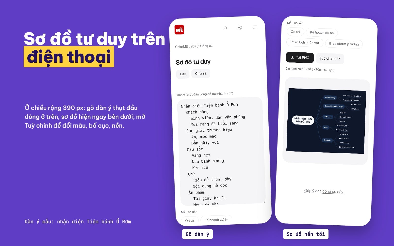 Vẽ sơ đồ tư duy trên điện thoại