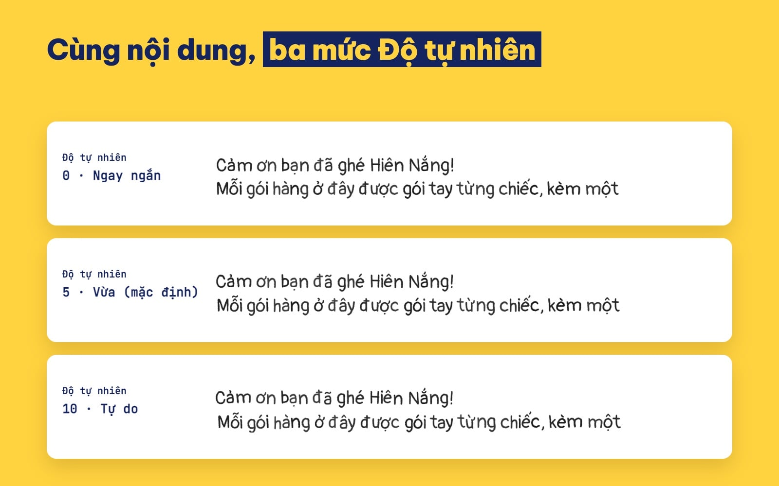 So sánh độ tự nhiên của chữ viết tay: ngay ngắn, vừa, tự do