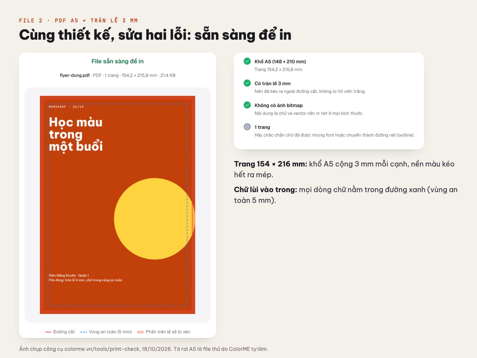 File PDF A5 có tràn lề 3 mm sẵn sàng để in