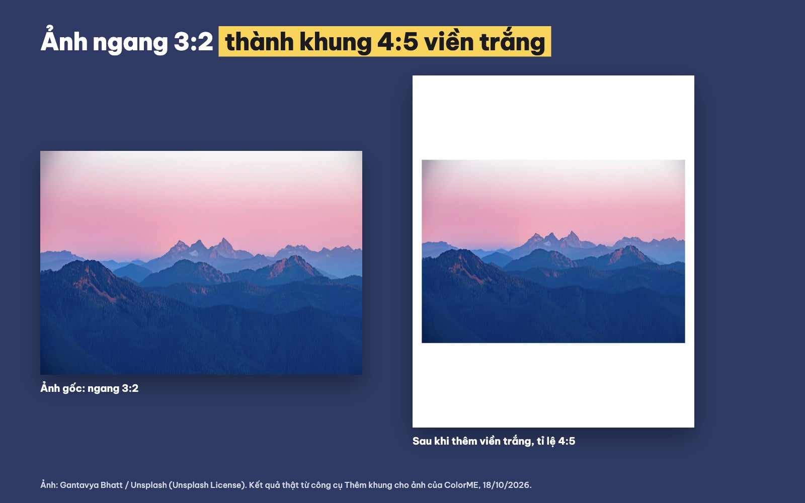 Thêm khung viền trắng cho ảnh đăng Instagram tỉ lệ 4:5
