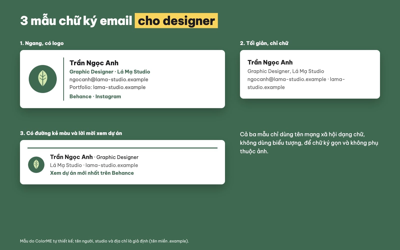 Mẫu chữ ký email chuyên nghiệp có logo cho designer