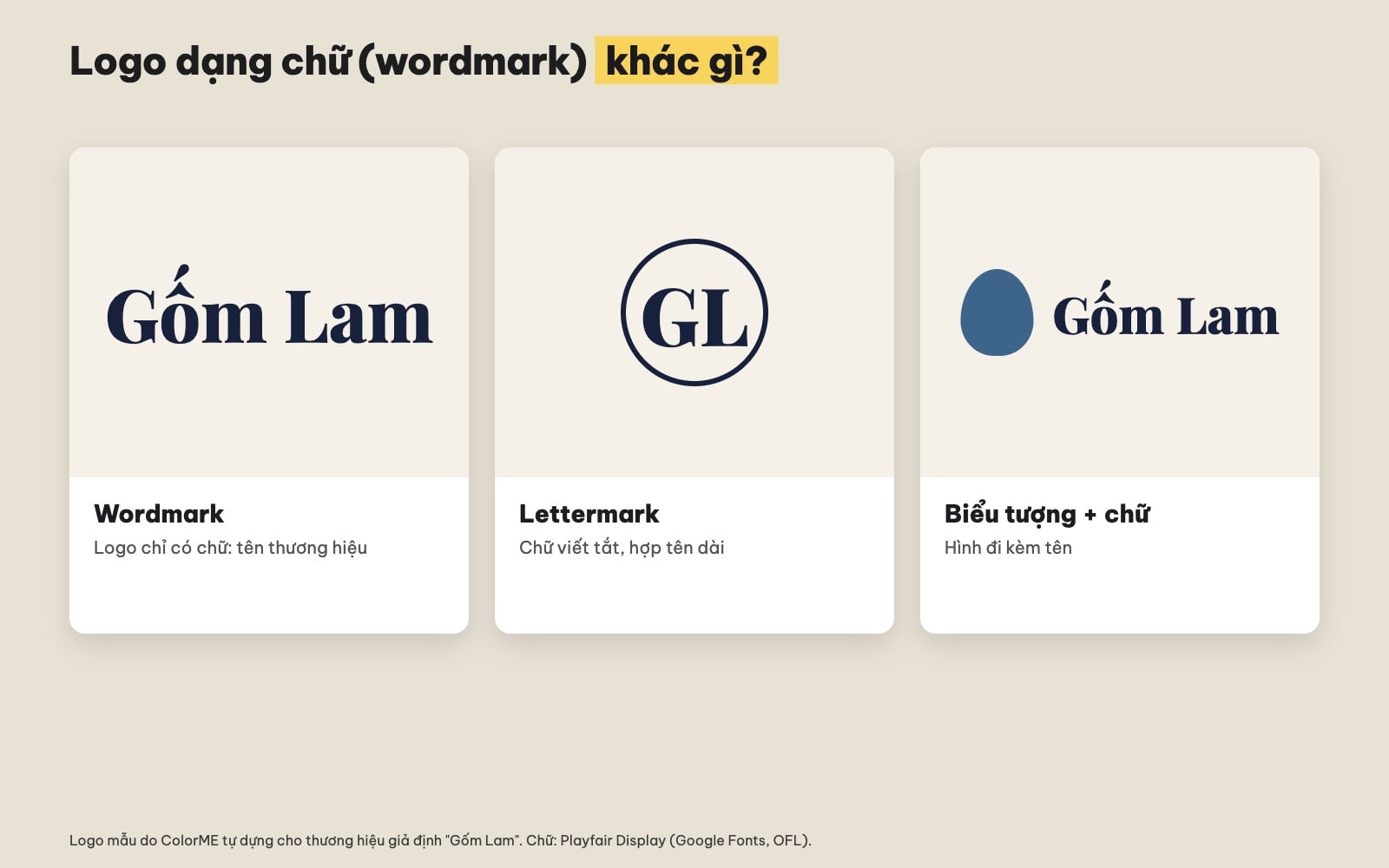 Logo dạng chữ wordmark khác lettermark thế nào