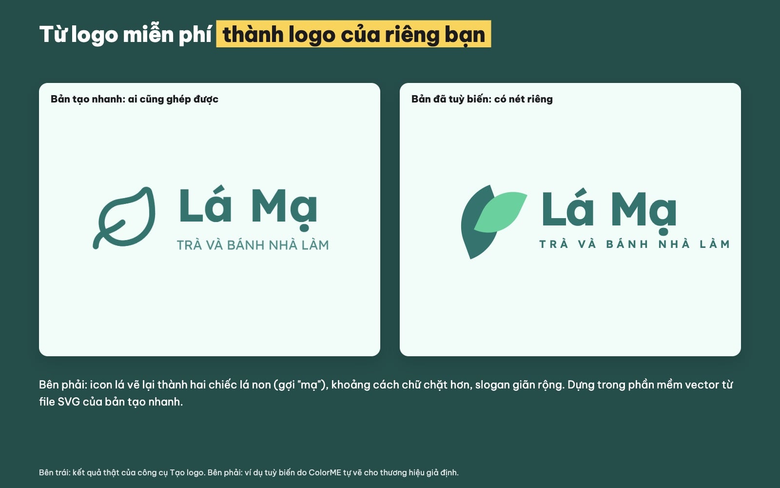 Tuỳ biến logo miễn phí thành logo riêng