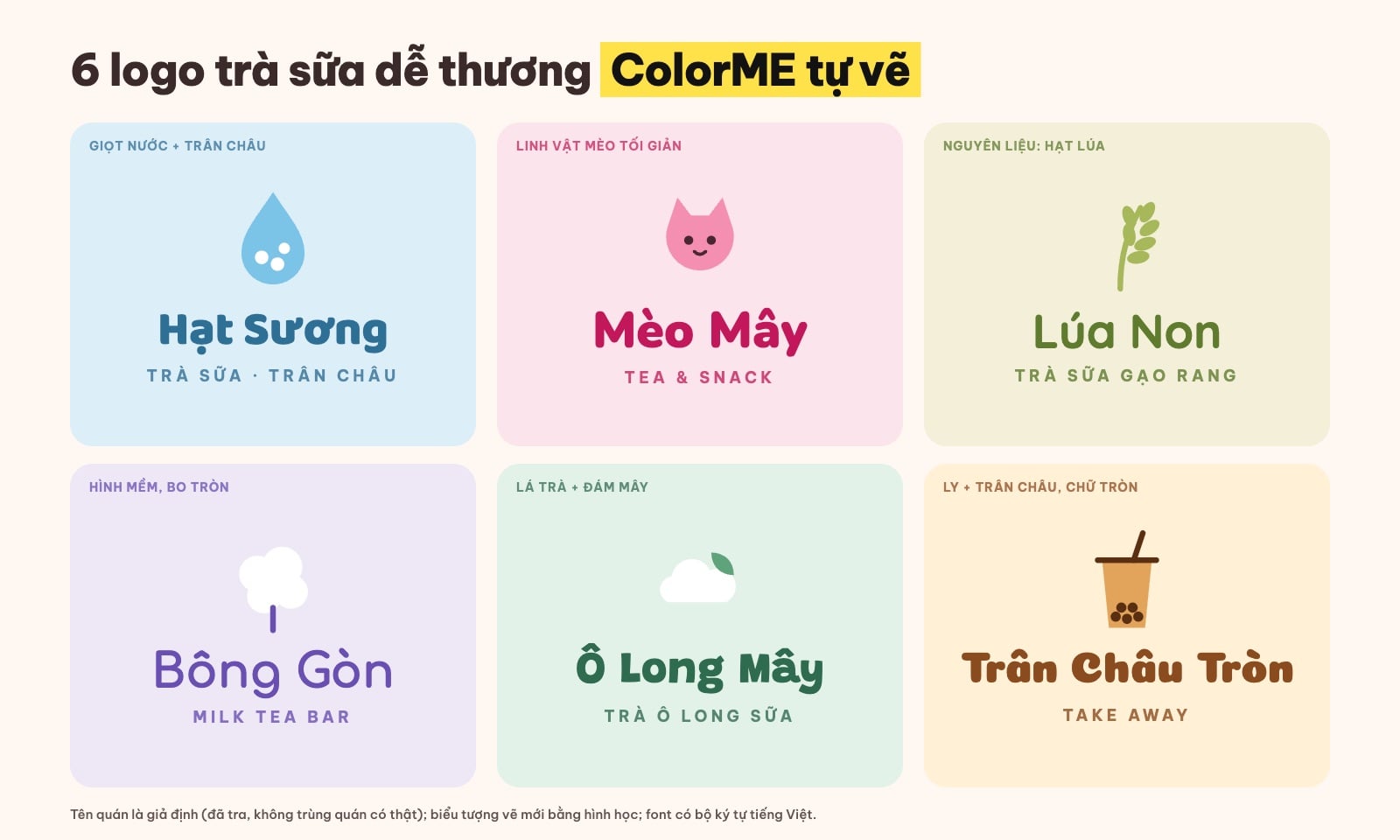 Logo trà sữa dễ thương: 6 mẫu cho quán mới mở