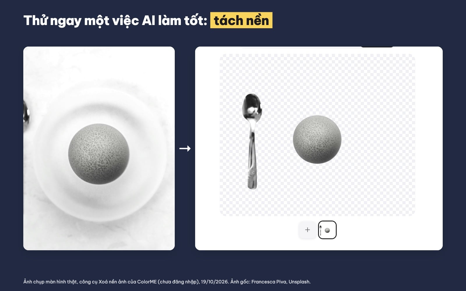 Dùng AI tách nền ảnh online
