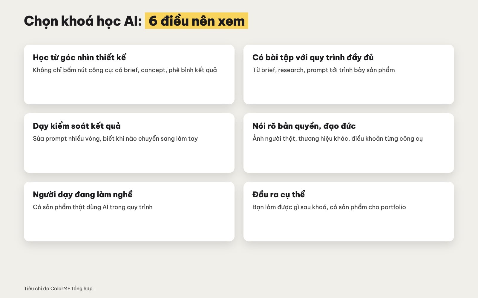 Cách chọn khoá học AI cho designer
