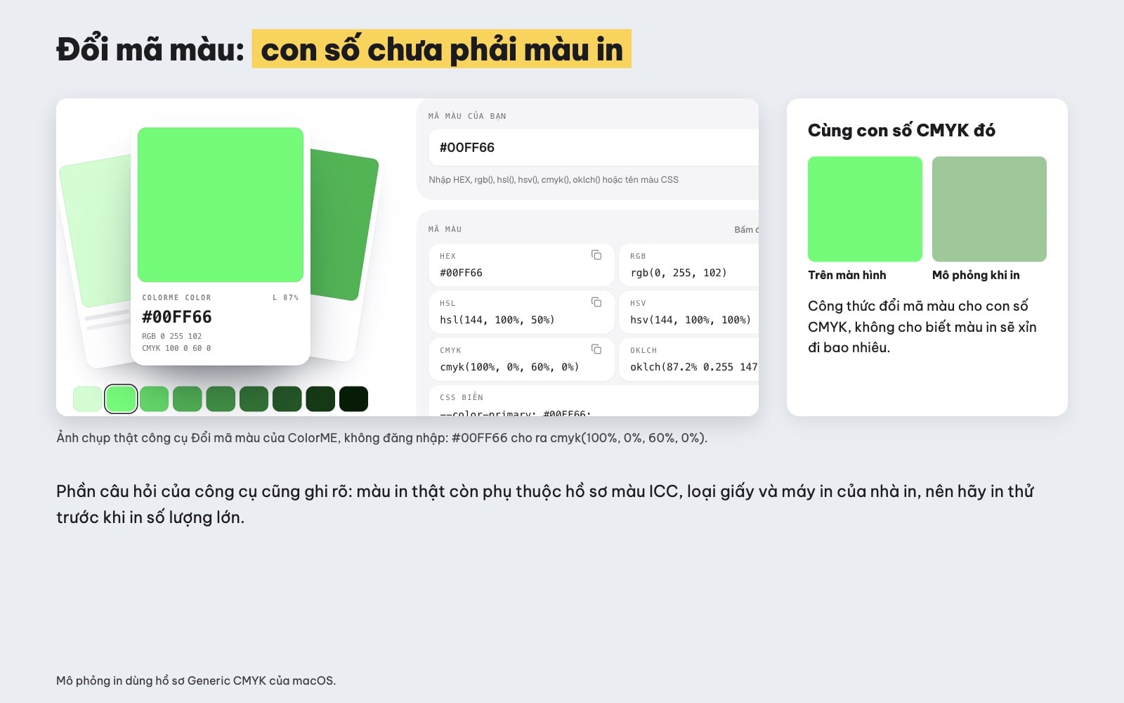 Đổi mã màu HEX sang CMYK